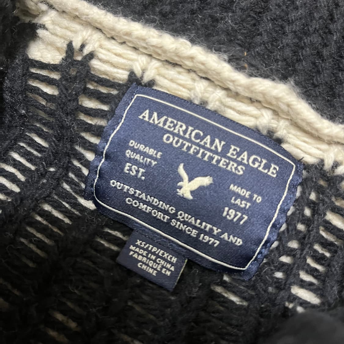 아메리칸이글 노르딕 니트 집업 XS/85 상품이미지5
