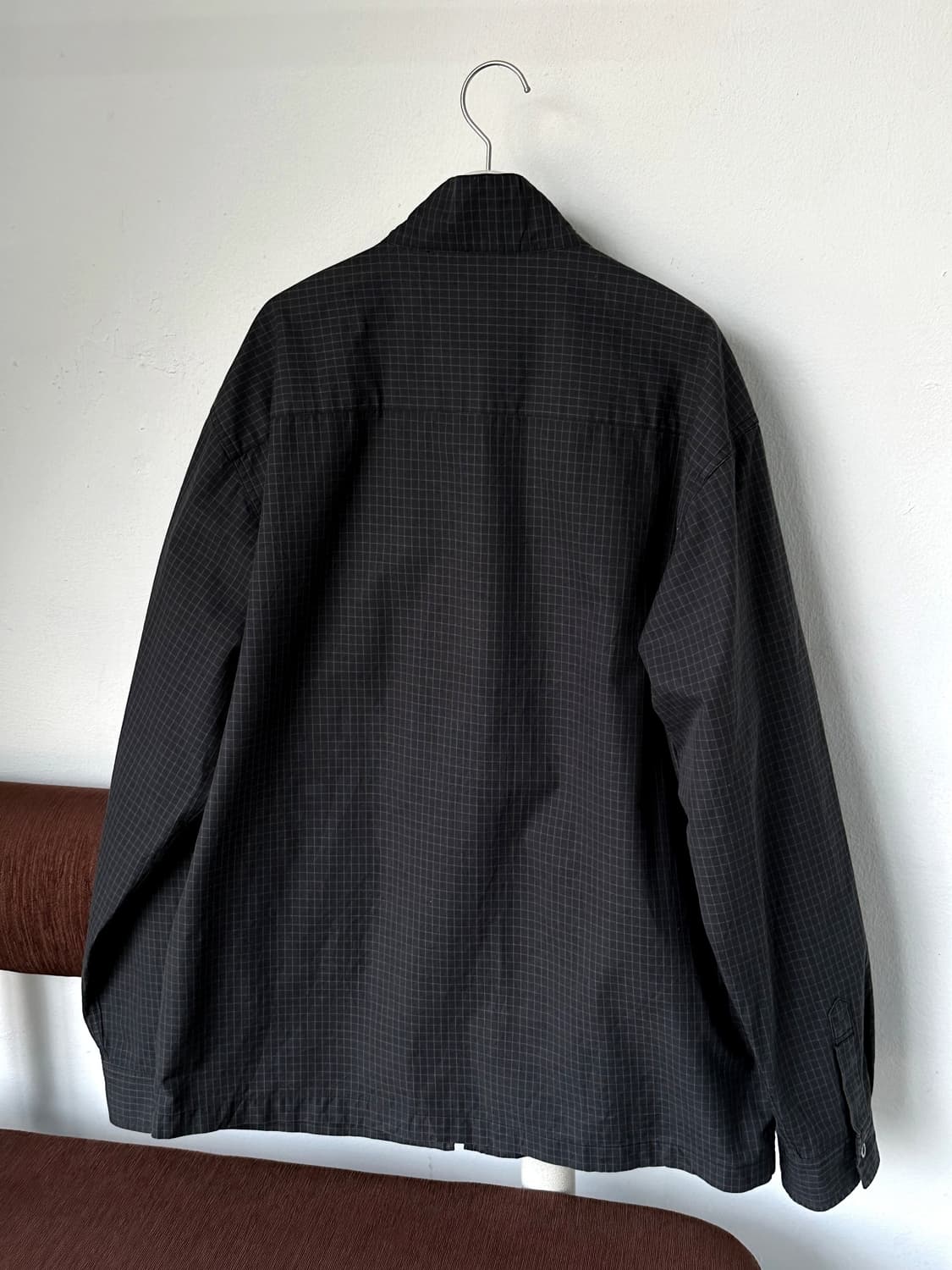 Washed cotton graph design zip jacket 상품이미지5