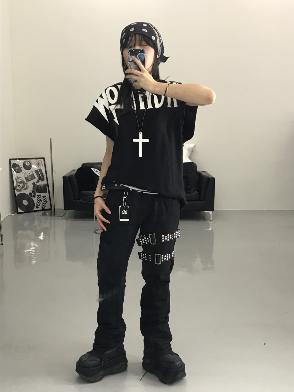Jpn black belt detail pants 상품이미지4
