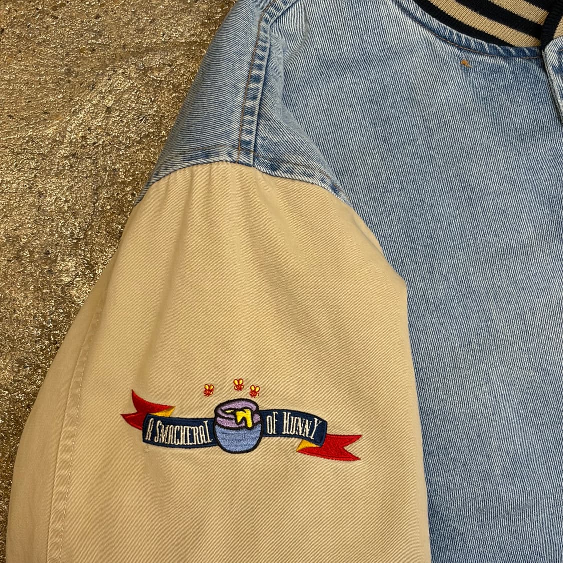90s USA 디즈니 정품 푸우 패딩 청자켓 블루종 상품이미지6