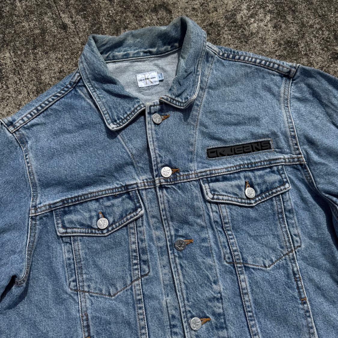[L] 90s Calvin klein 켈빈클라인 데님 자켓 상품이미지5