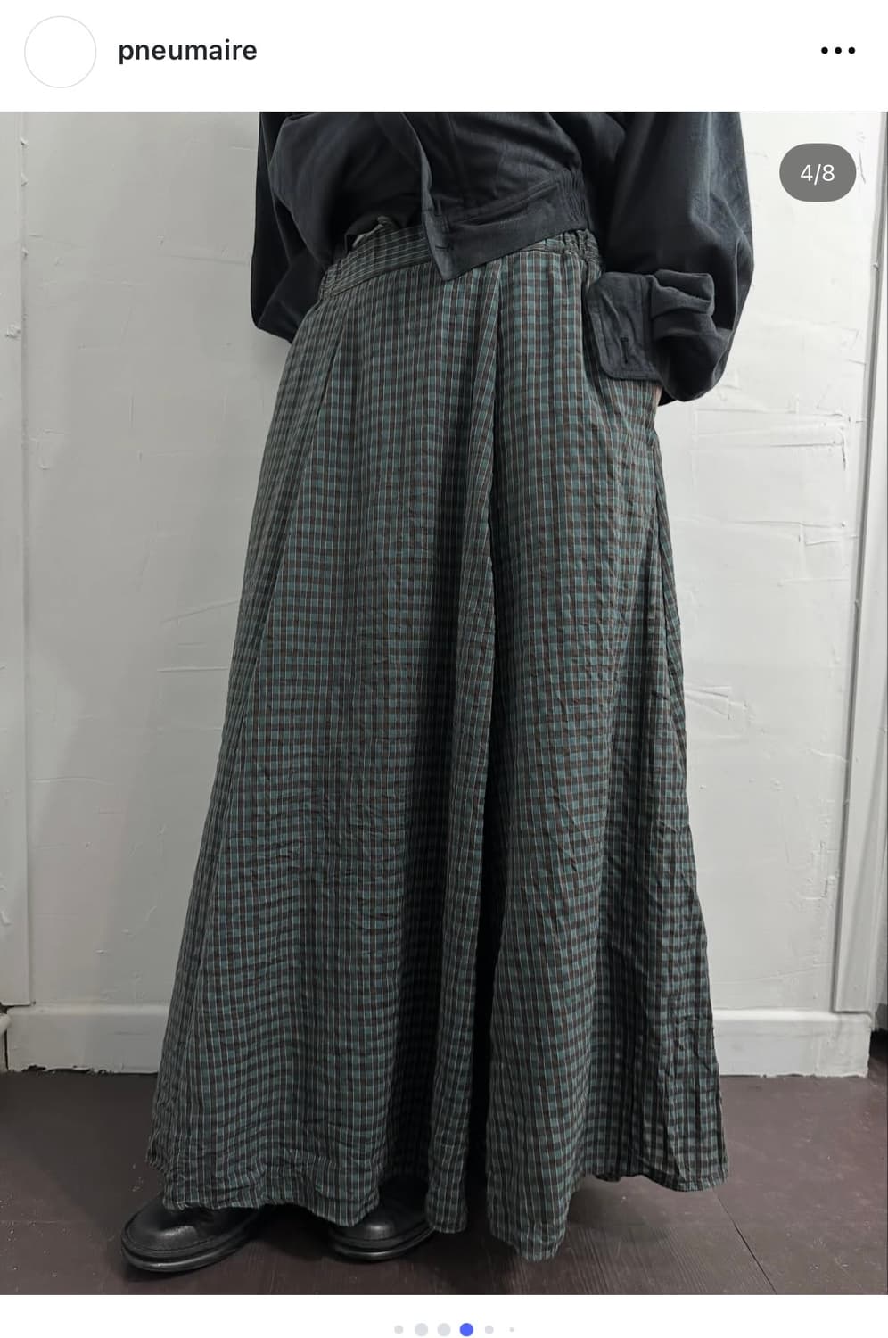 프네우마르 니코앤드 niko and… 일본빈티지 체크치마 상품이미지2