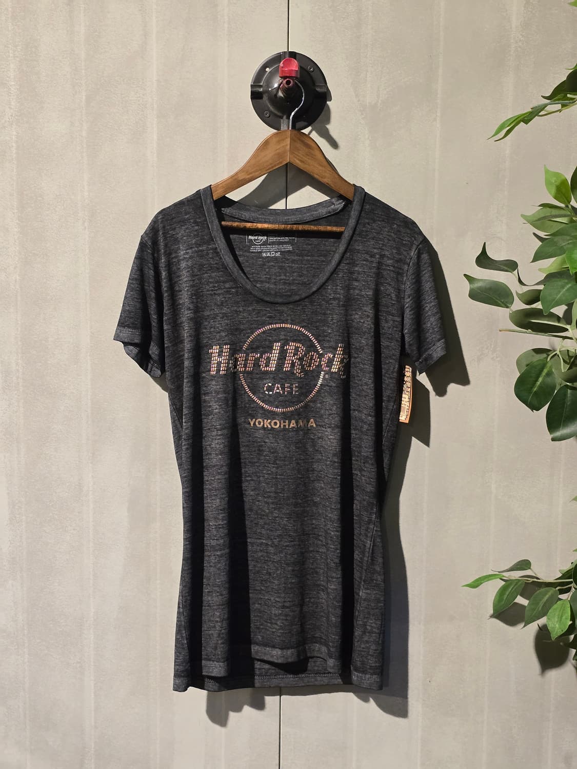  Hard Rock CAFE 요코하마 메탈릭 로고 티셔츠 상품이미지1