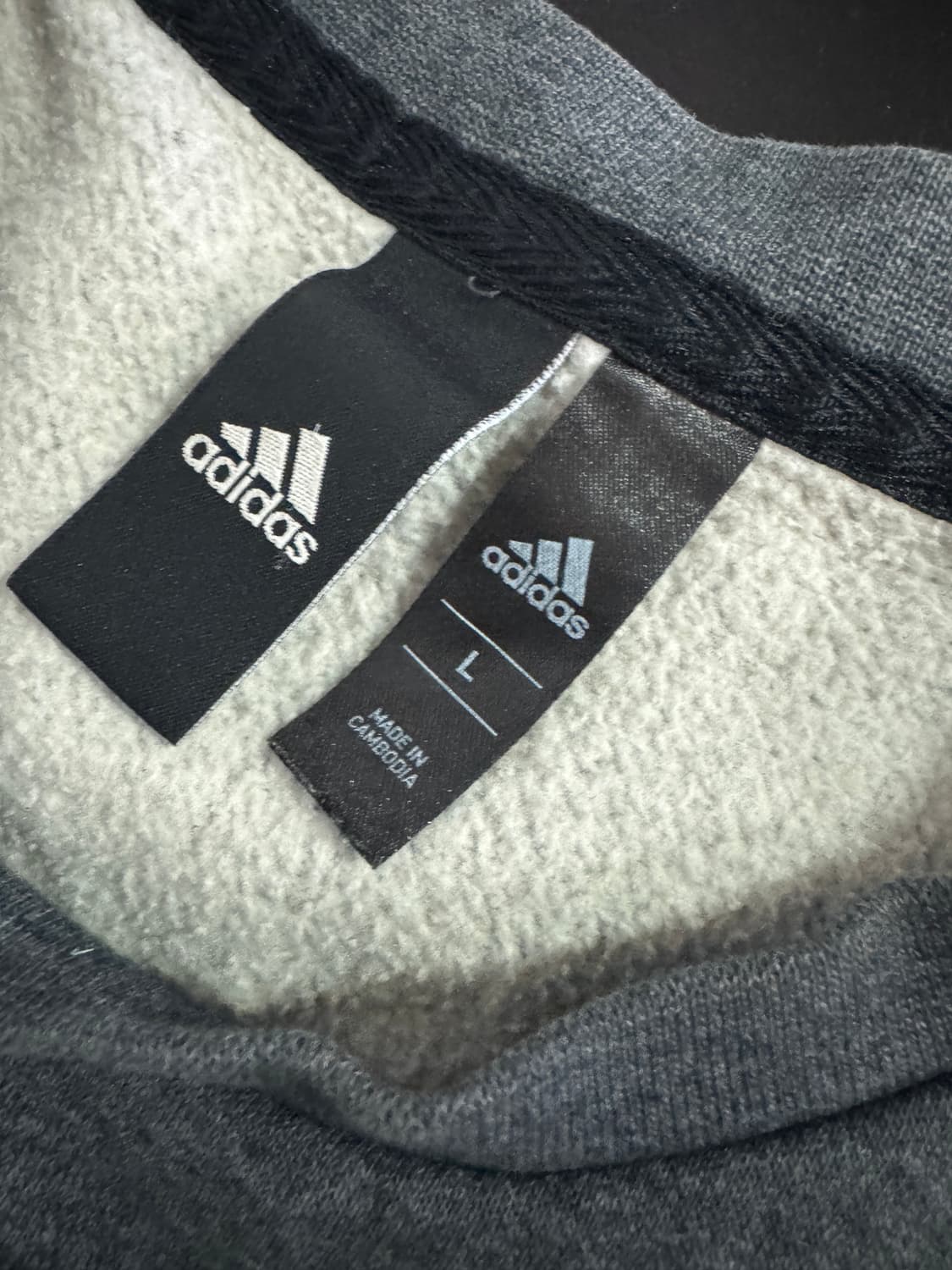 아디다스 파이어버드 삼선 그레이 스웻 기모 맨투맨 L 상품이미지3