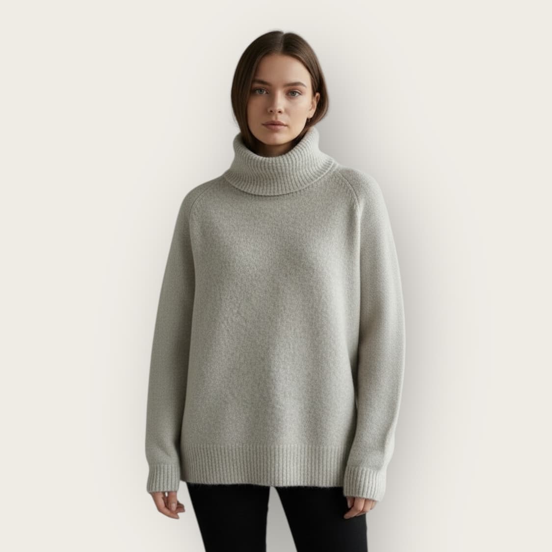 F/ 타임 캐시미어 블랜딩 넥포인트 니트 상품이미지1