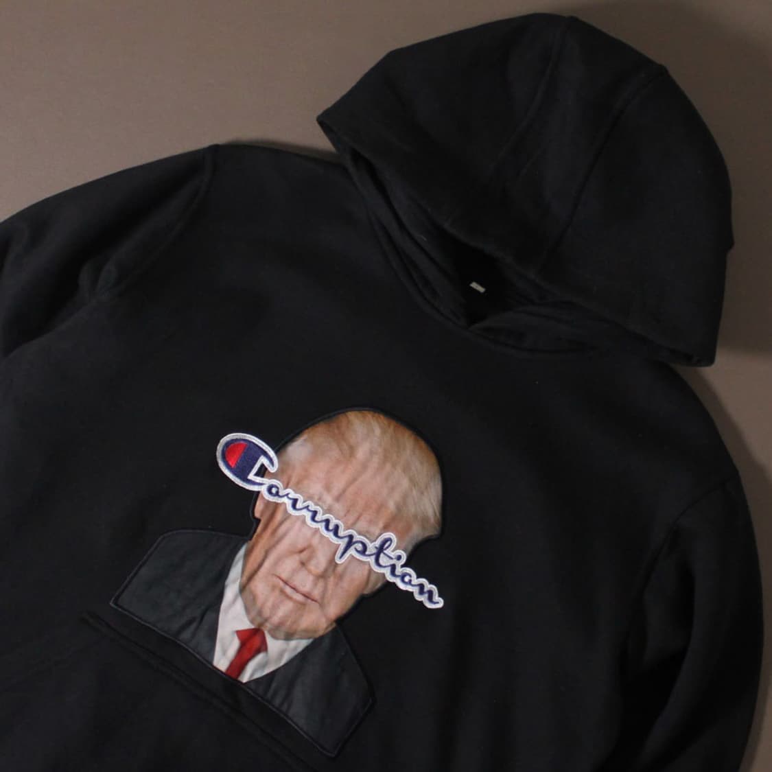 Champion 챔피온 스트리트 패러디 프린팅 기모 블랙 후드 상품이미지2