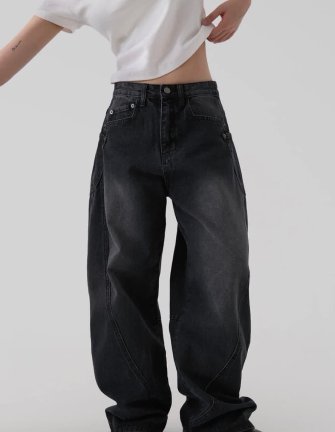 어텀 로우 커브드 데님 상품이미지1