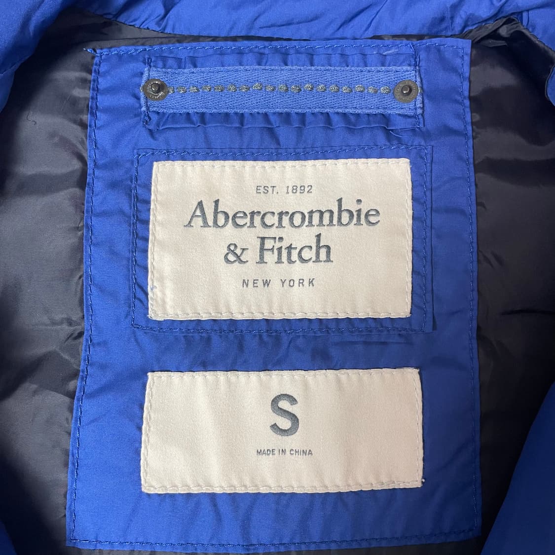 아베크롬비 블루 패딩 조끼 S 상품이미지4