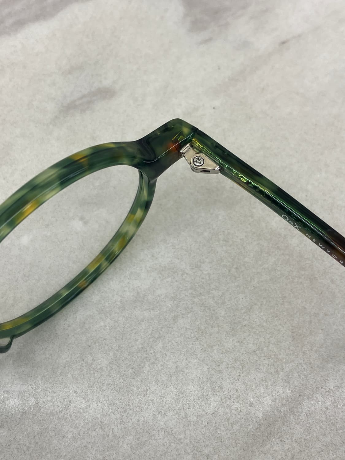 오앤엑스 O&X New York 카모 그린 오벌 뿔테 안경 상품이미지3