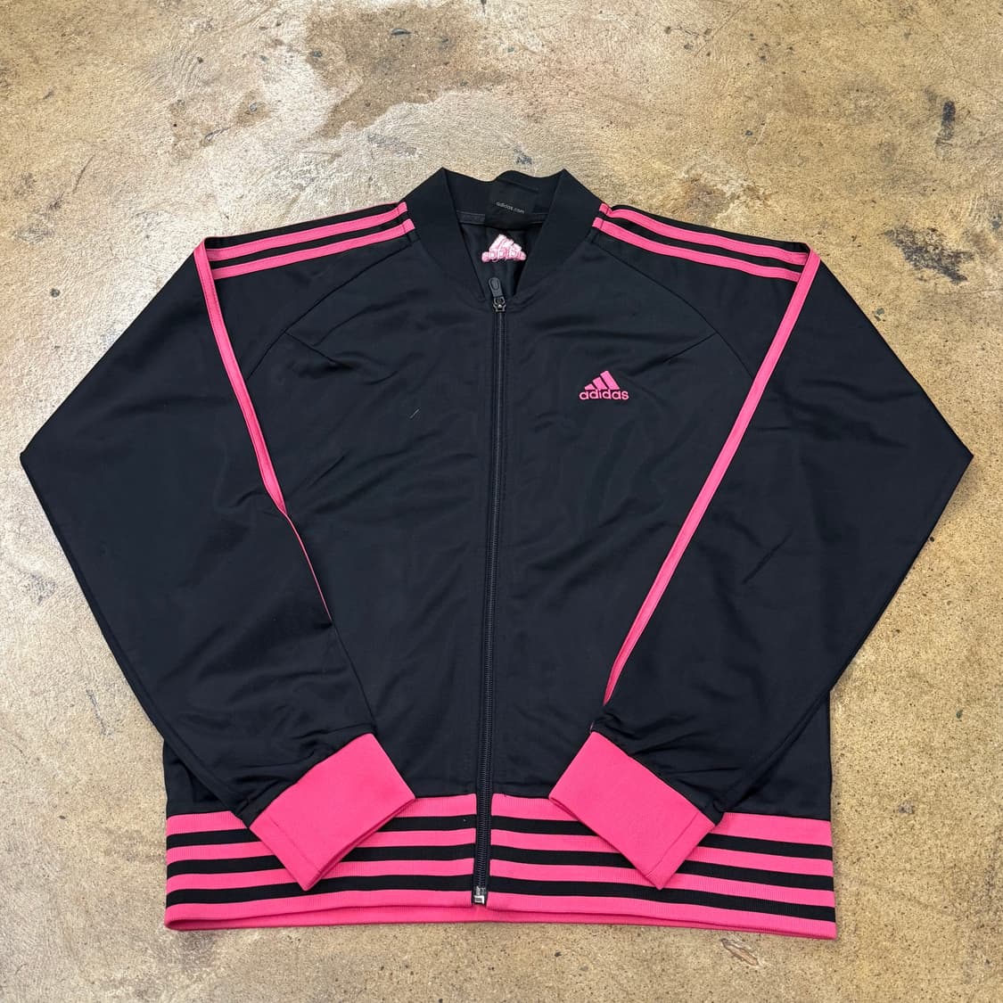 [정품/95] 아디다스 블랙 핑크 삼선 트랙탑 져지 b19 상품이미지2