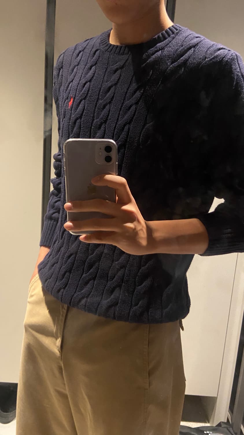 폴로 꽈배기 니트 상품이미지1