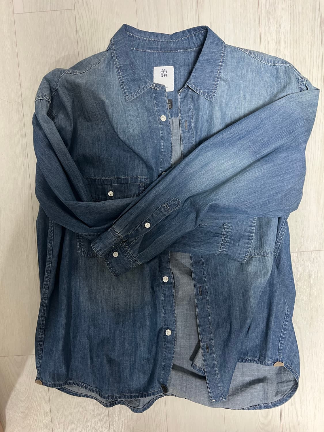 폴리테루 데님 셔츠 블루(2) 상품이미지1