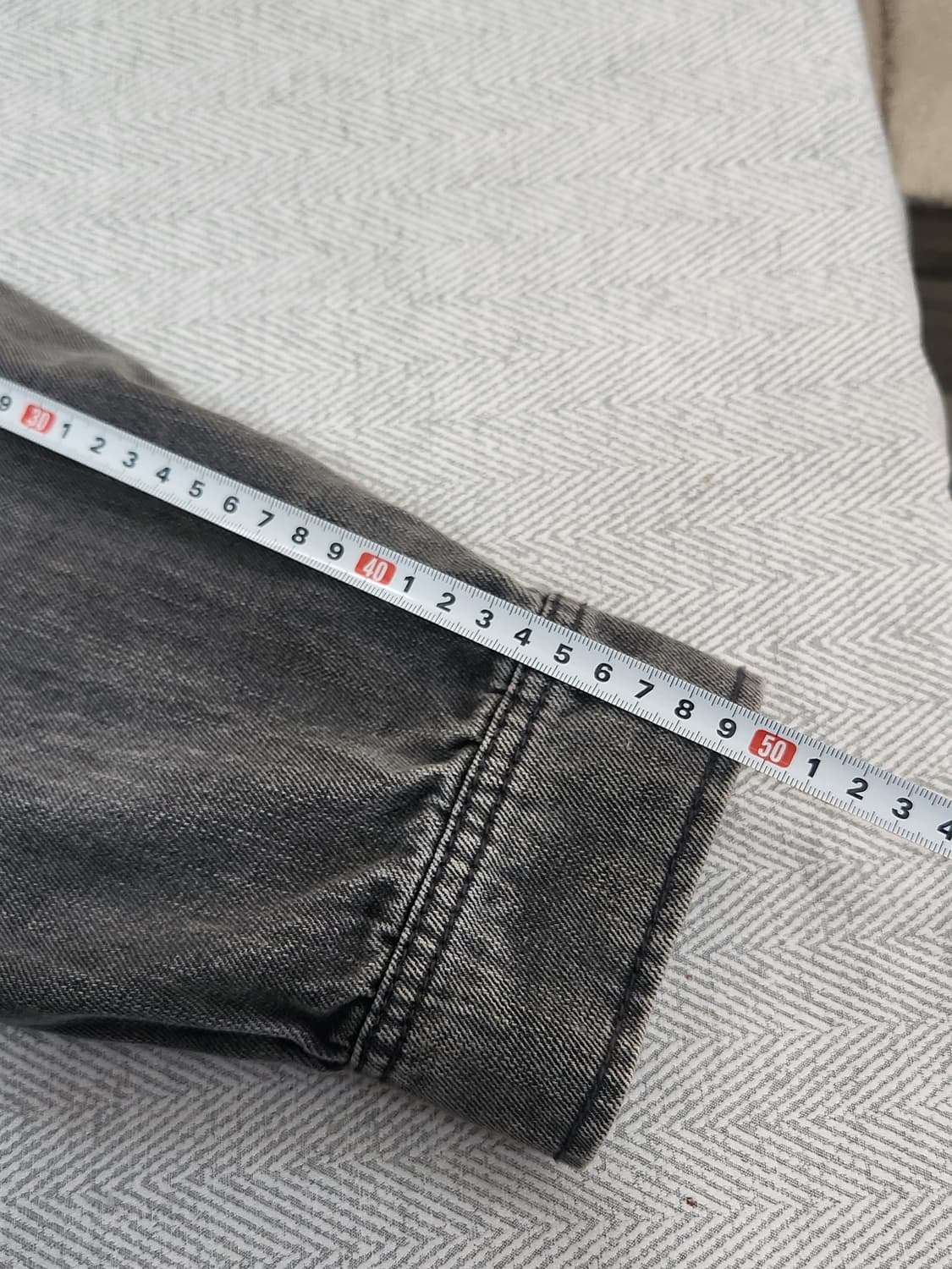 [55] 칼라거펠트 블랙 워싱 데님 자켓 청자켓 85사이즈 상품이미지8