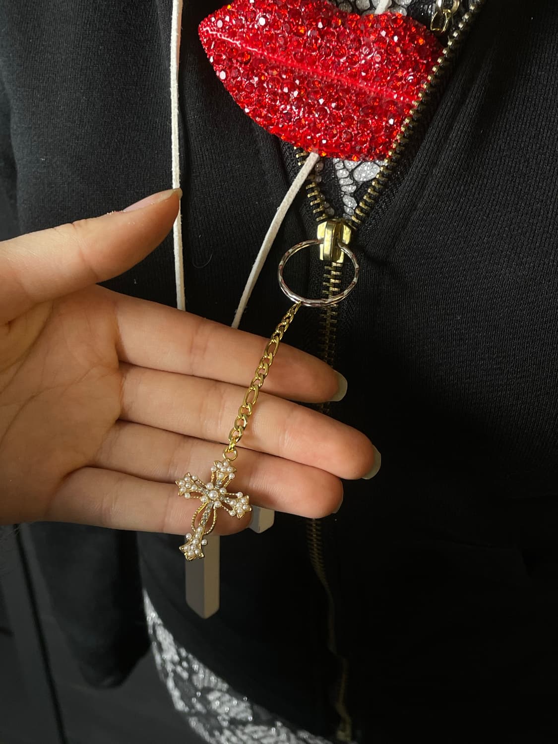 LIZ LISA DOLL 갸루 퍼 레터링 금박 후드집업 상품이미지8