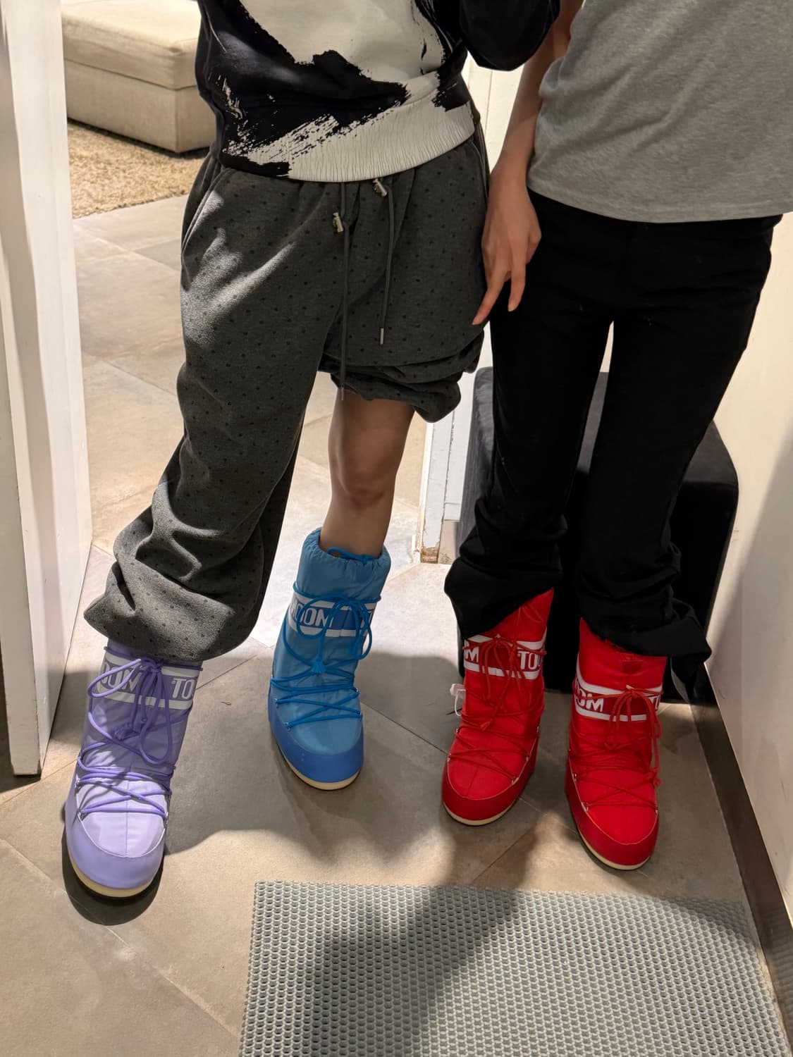 문부츠 로우 레드/블루/퍼플 부츠 상품이미지1