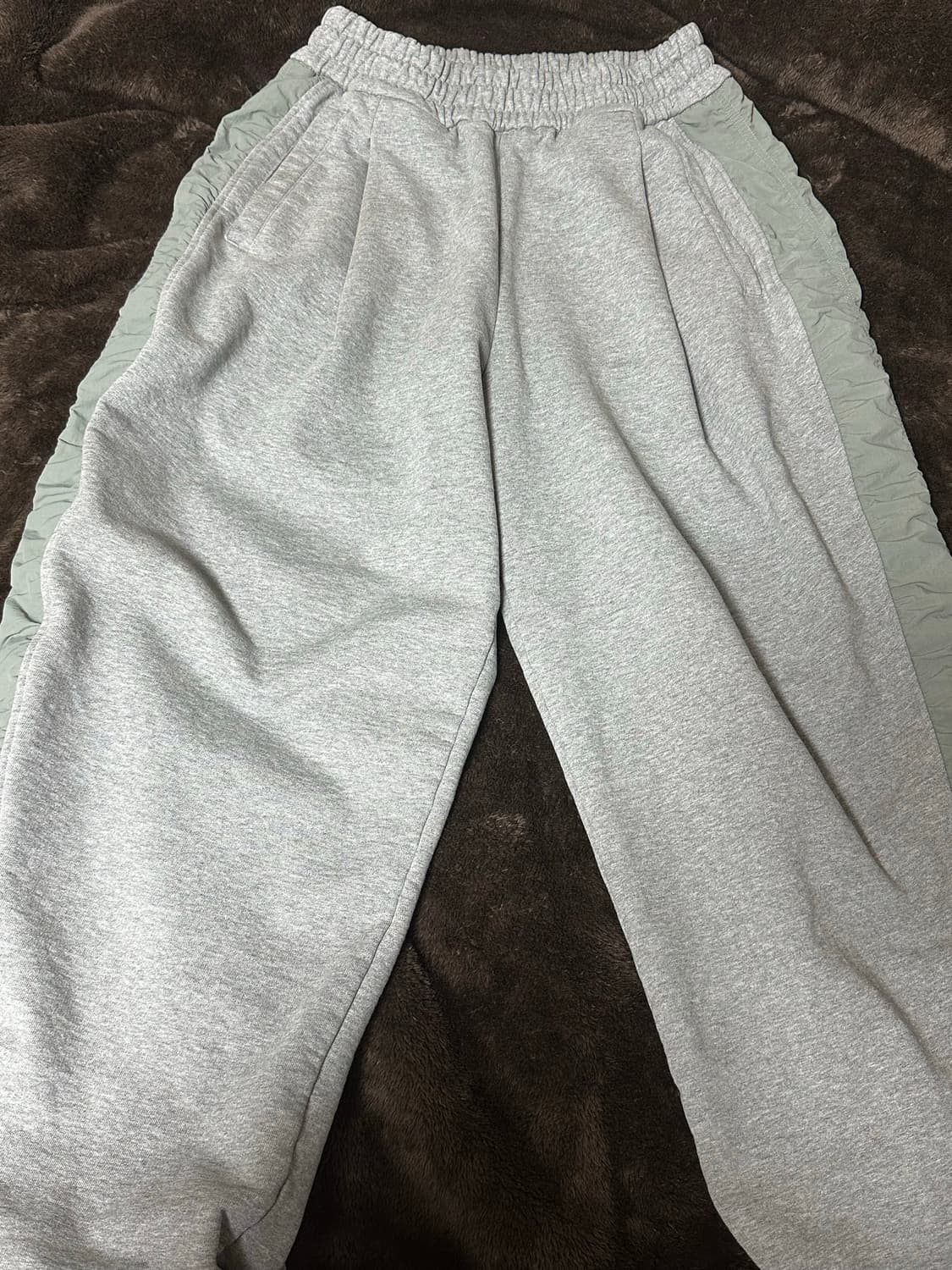 엑스톤즈 XP176 루즈핏 셔링 나일론 코튼 스웻 팬츠 (GRAY) 상품이미지2