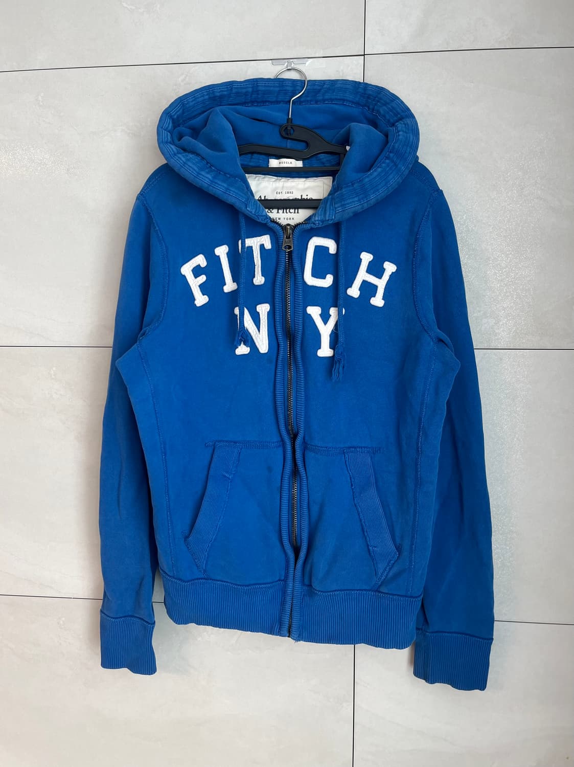 아베크롬비 스펠로고 후드집업 블루 [M] 상품이미지3