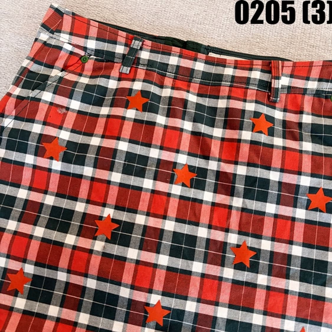 [9] 르꼬끄 골프 여성 체크패턴 별 미니 스커트 치마 0205(3) 상품이미지2