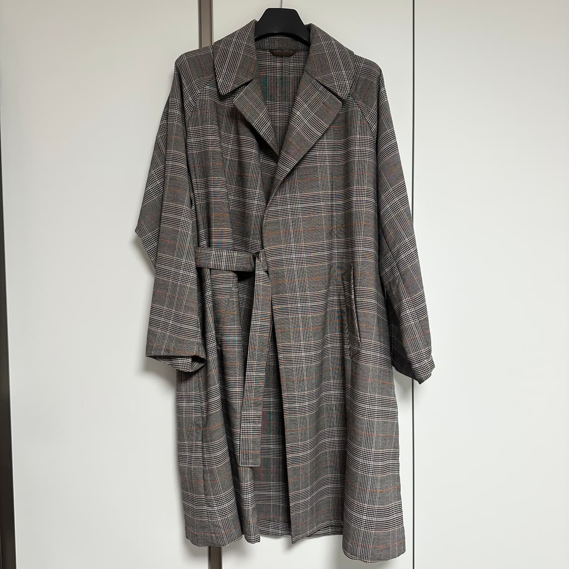 빔즈 빈티지 체크 트렌치 코트 M사이즈 상품이미지1