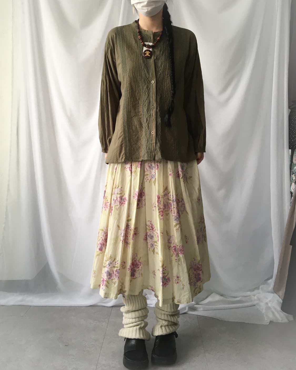 Flower pattern long skirt 상품이미지5
