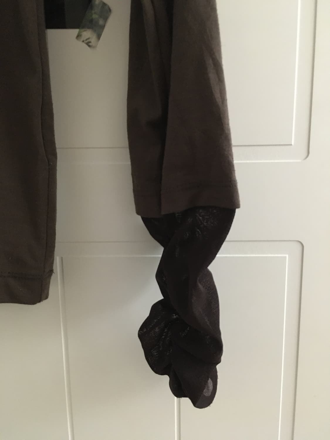 일본빈티지 레이어드 레이스 진브라운 폴라티 상품이미지4