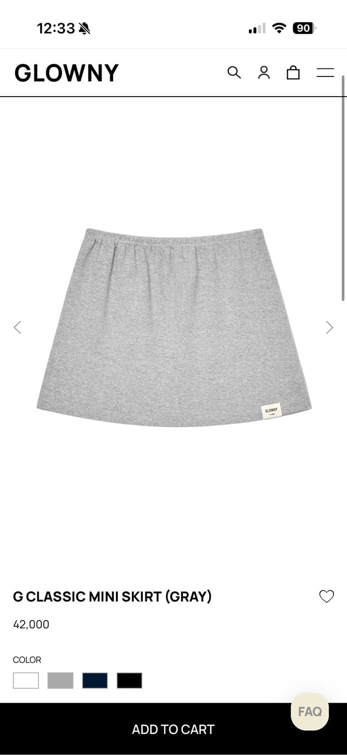 [GLOWNY] G CLASSIC MINI SKIRT (GRAY) 상품이미지6