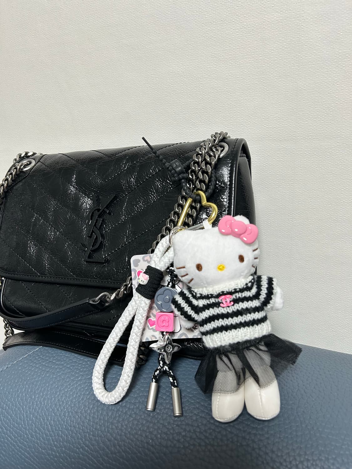 (17)롱다리키티 커스텀키링-스트라이프 니트ver 상품이미지3