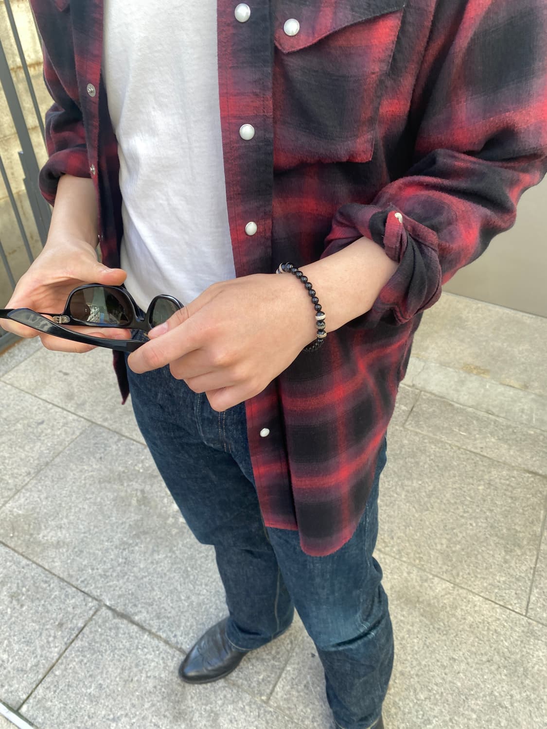 빈티지 블랙 원석 팔찌 상품이미지3