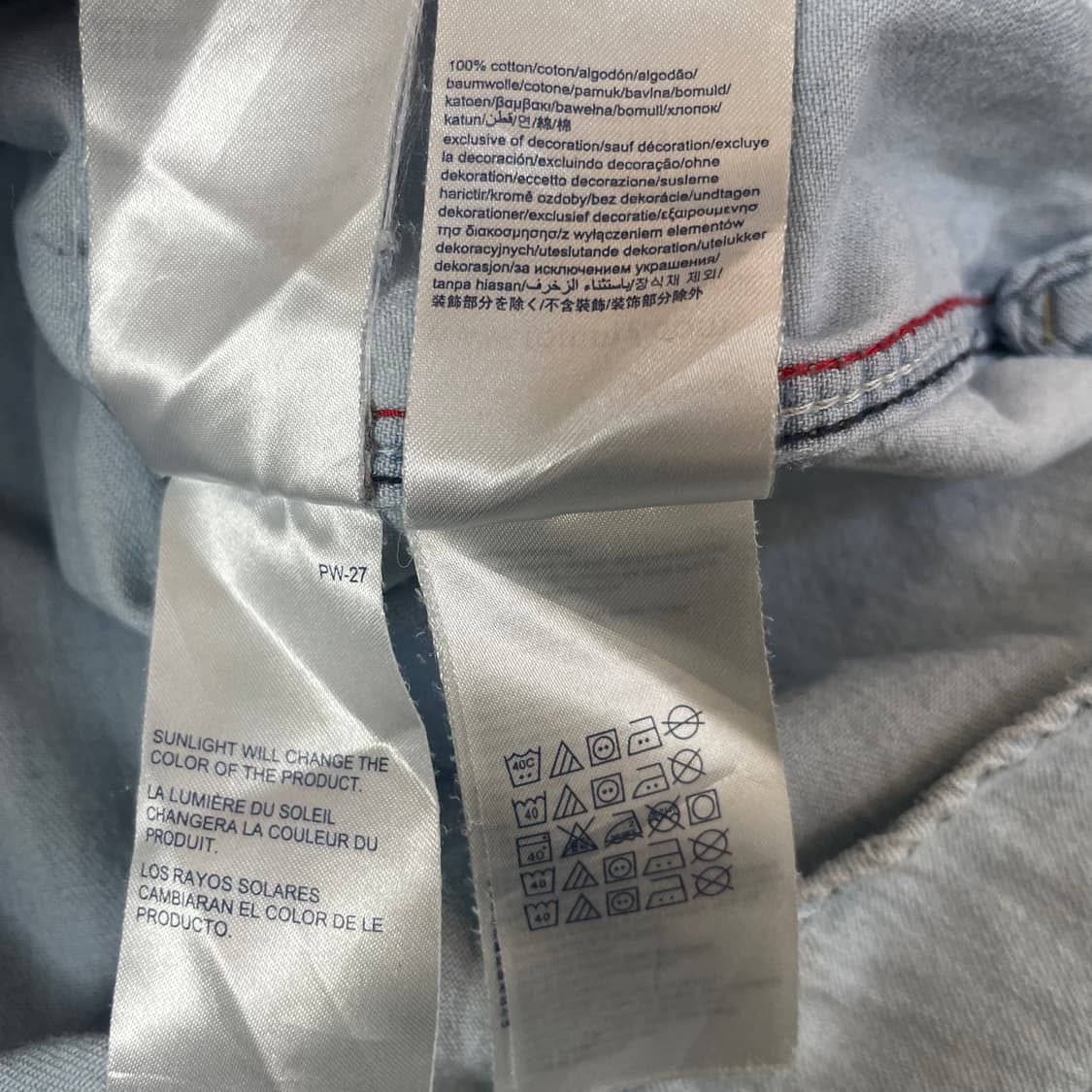 타미힐피거 미니로고 투포켓 연청 레귤러 데님 웨스턴 셔츠 S 상품이미지7