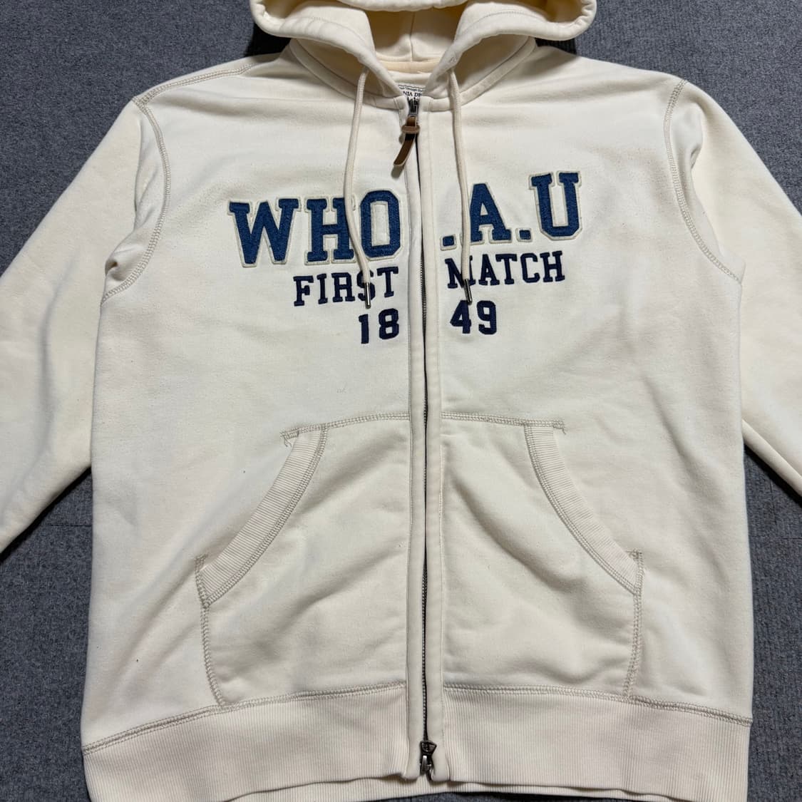 후아유 아이보리 후드집업 M 상품이미지2