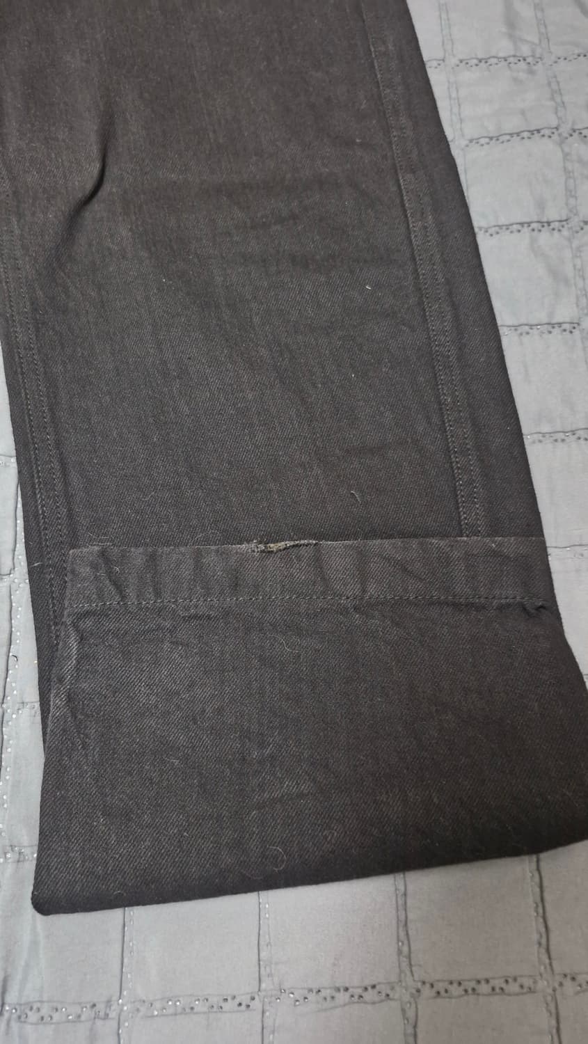 에잇세컨즈 블랙 커브드 데님 팬츠 76 상품이미지2