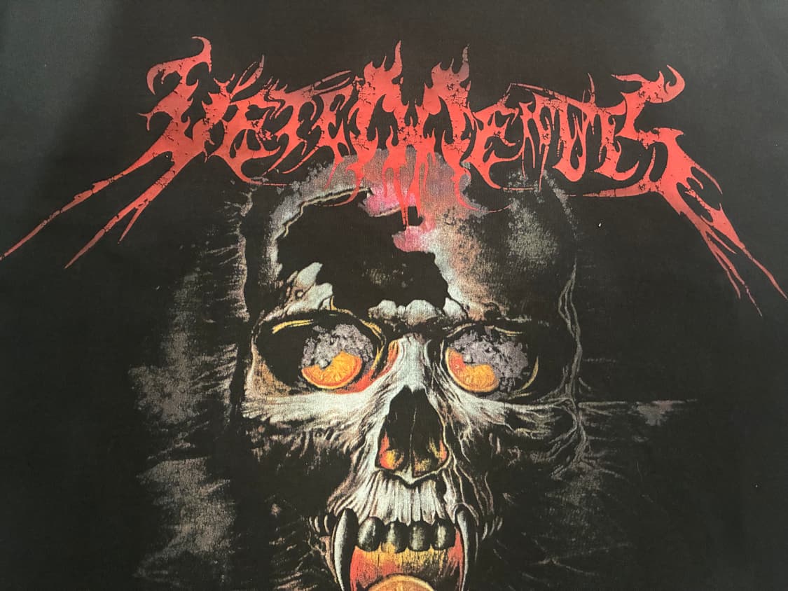 [S] 베트멍 헤비메탈 스컬 반팔 티셔츠 앞판 상품이미지2