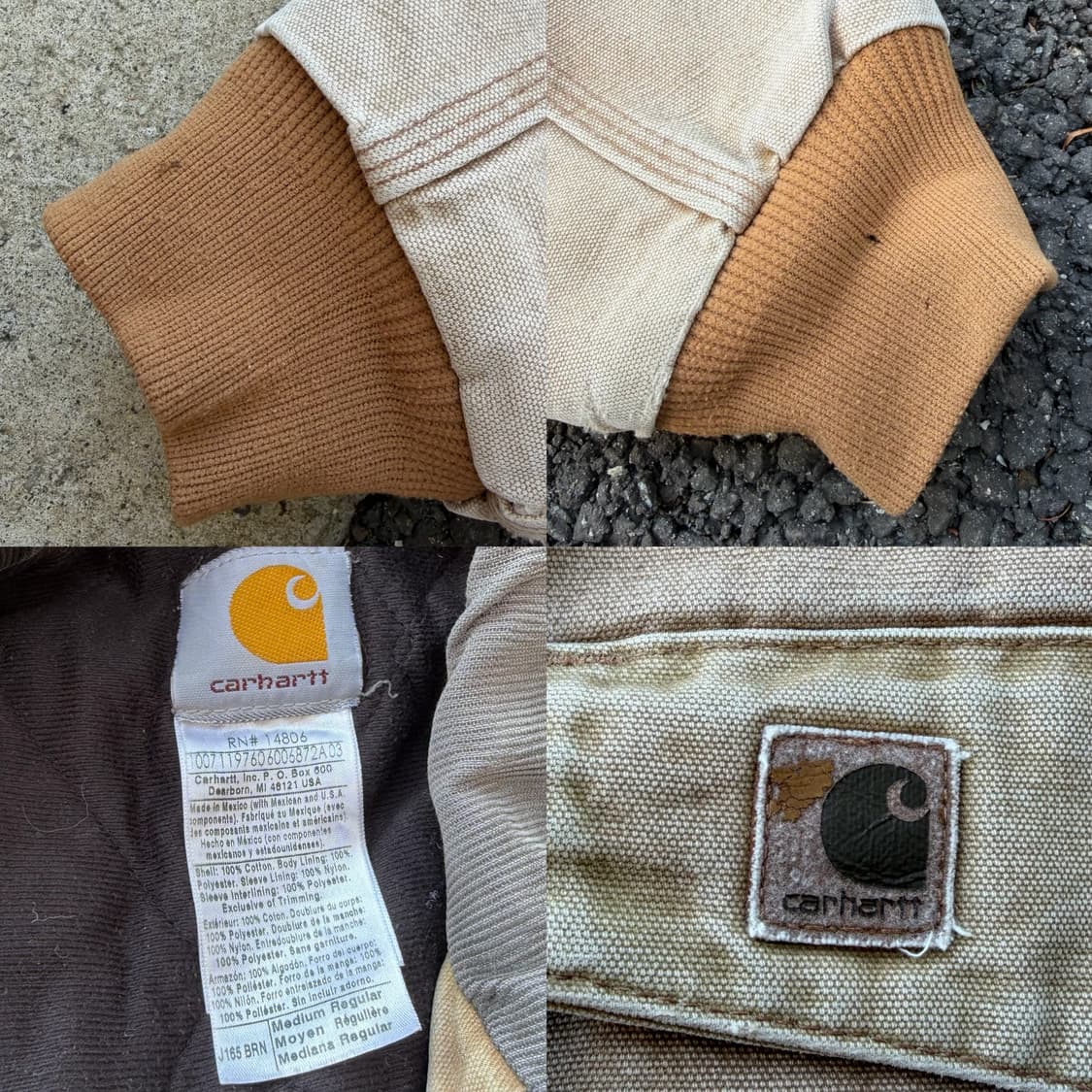 빈티지 칼하트 J165 BRN 워크 자켓 M 상품이미지10