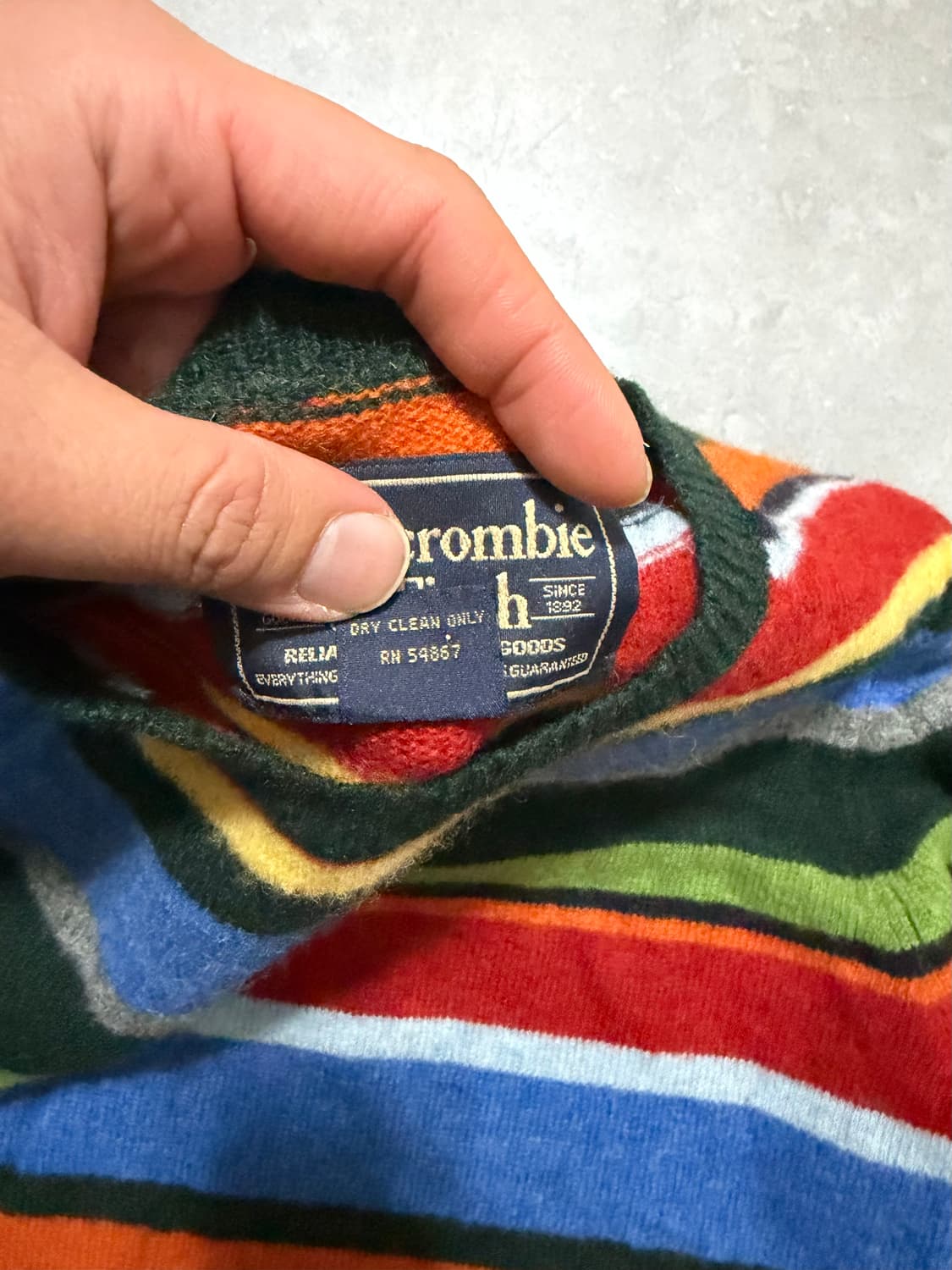 00s 아베크롬비 멀티컬러 빈티지 울 니트 100size   상품이미지2