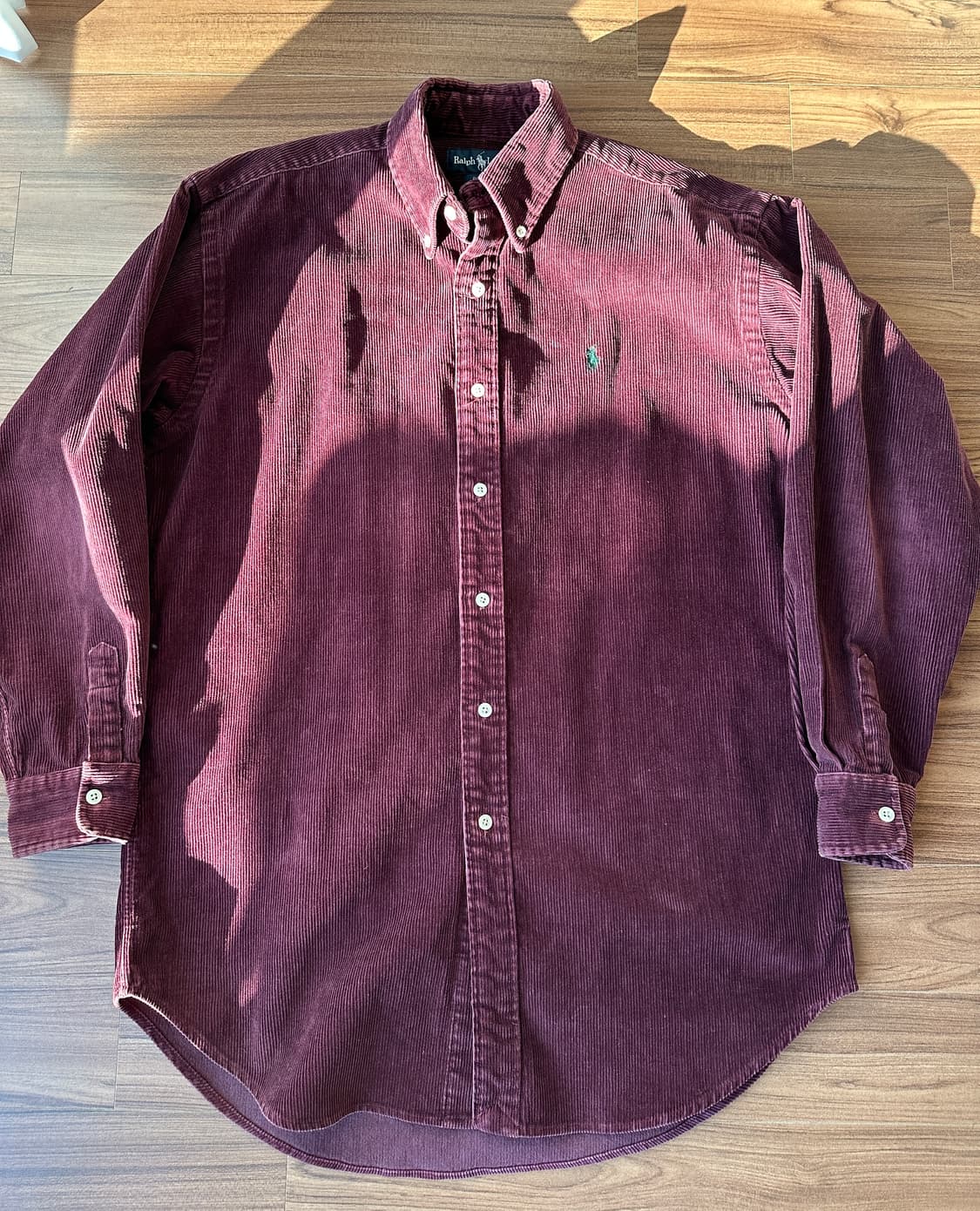 폴로 랄프로렌 90s 헤비 코듀로이 블레어 셔츠/버건디 S 상품이미지1
