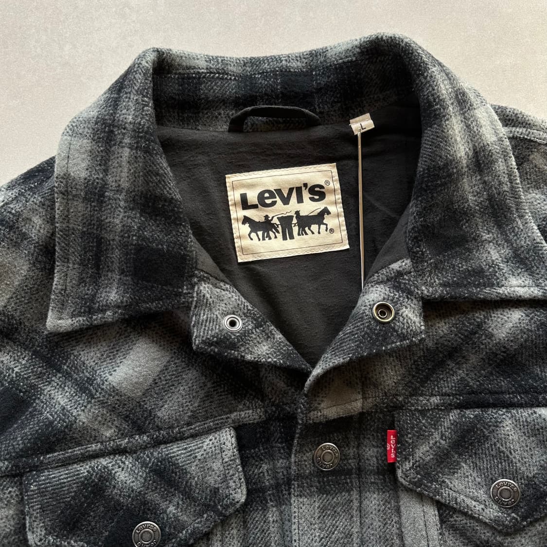 [M]리바이스 플란넬 체크 울 트러커 자켓 상품이미지8