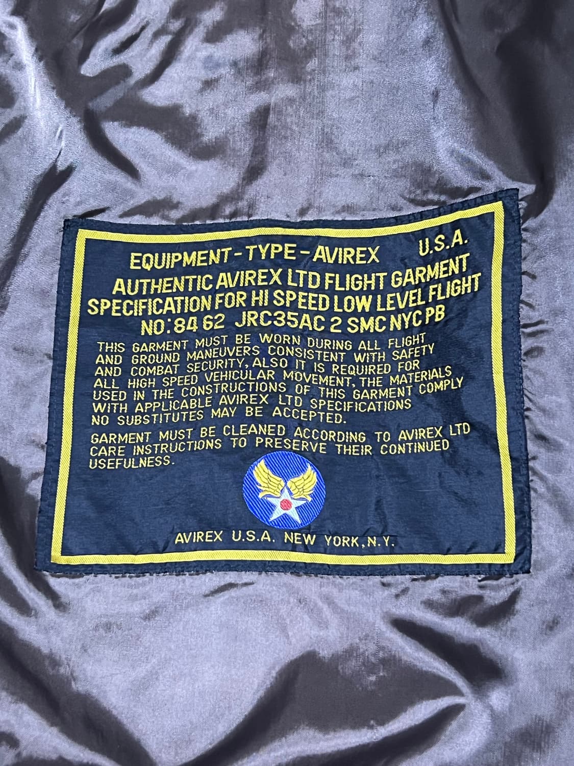 90s avirex A-2 leather jacket 상품이미지4