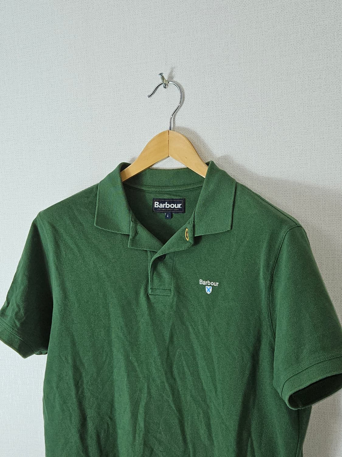 바버 스포츠 폴로 카라티 반팔 피케 올리브그린 L 정품 상품이미지6