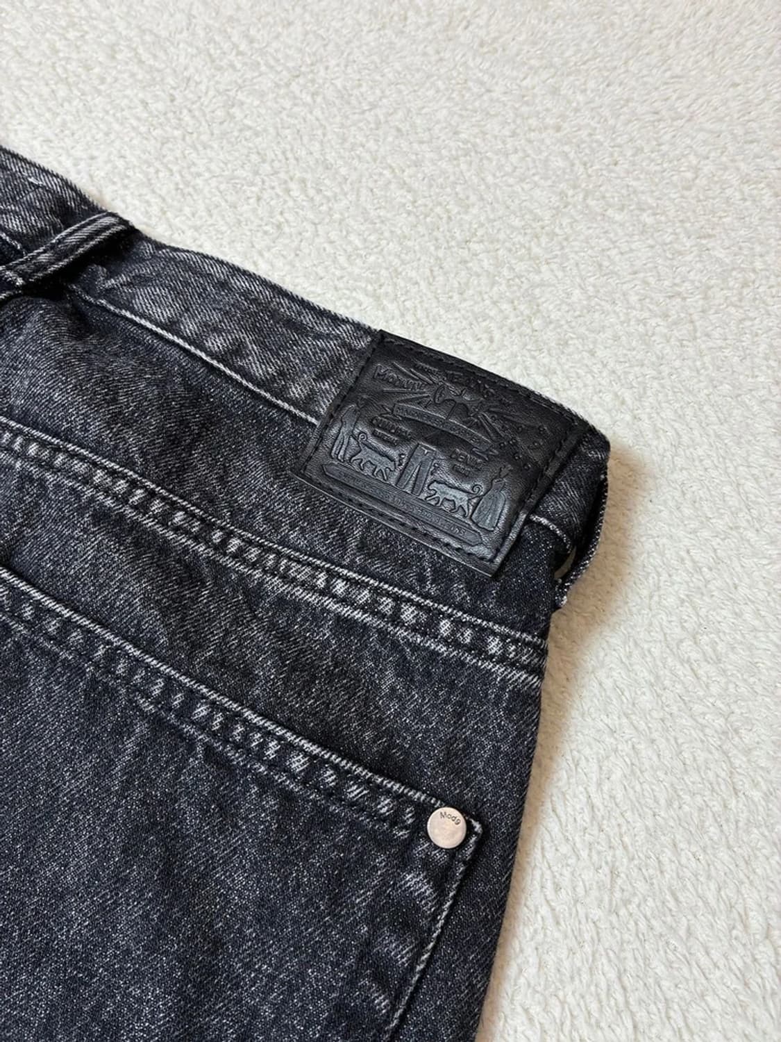 모드9 mod9 블랙 스타더스트 스트레이트 데님 팬츠 PN7655 상품이미지7