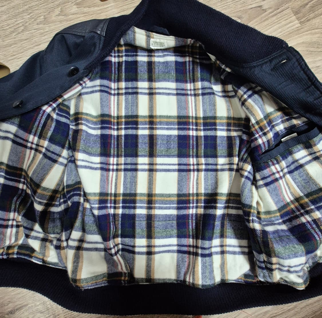 90's 산토리 보스 엘보패치 자켓 상품이미지5
