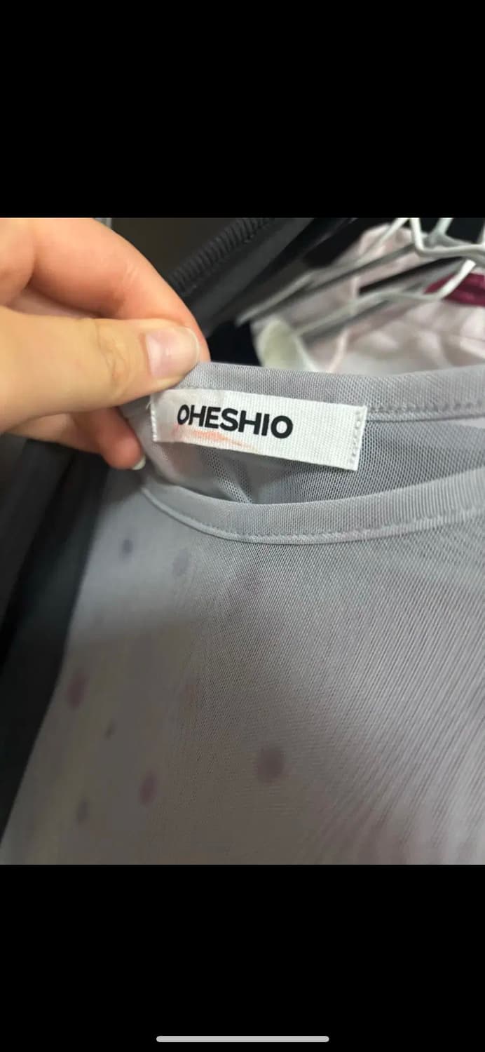 오헤시오 도트 쉬어 롱슬리브 탑 상품이미지3