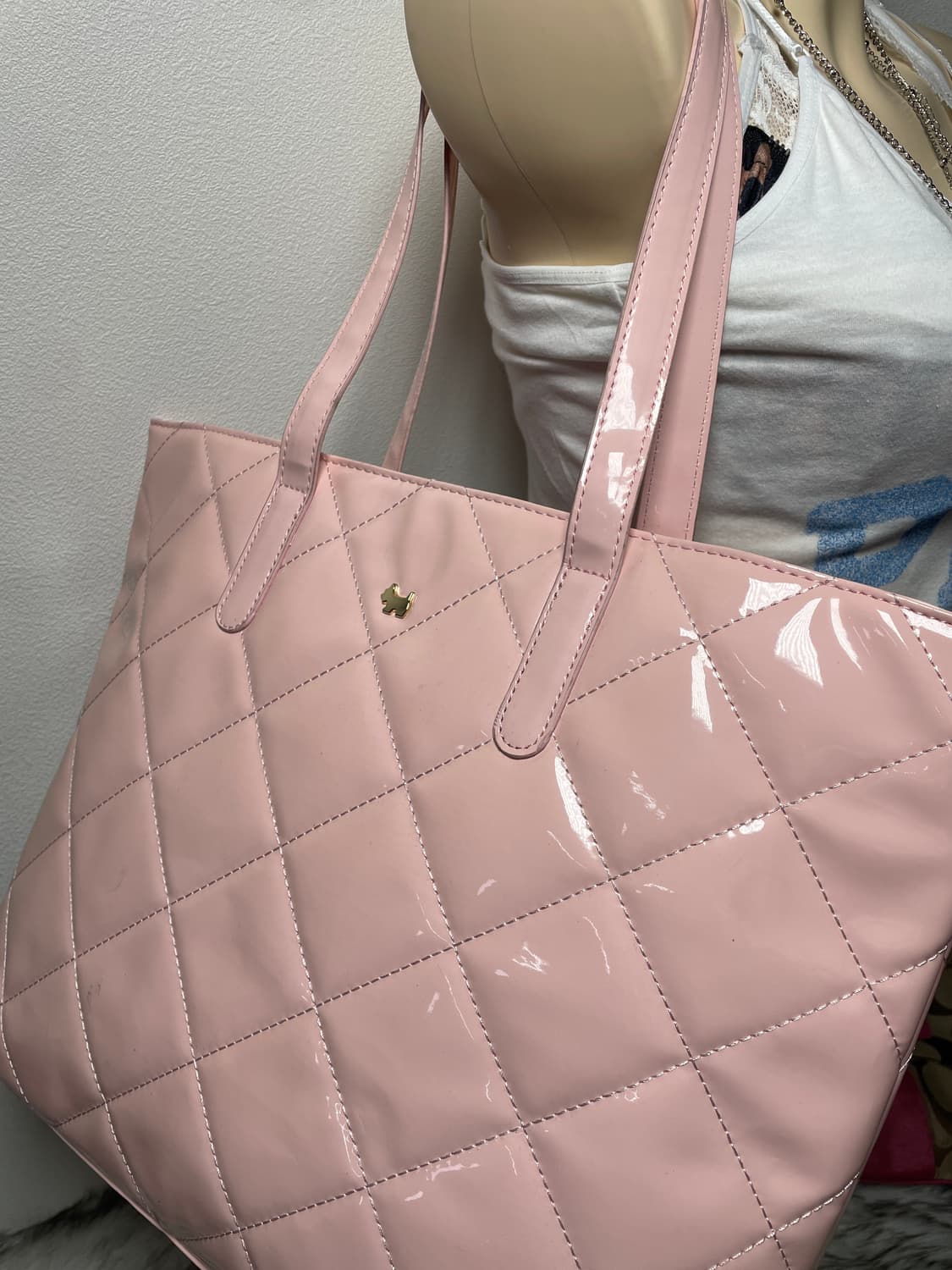 Agatha 아가타 핑크 에나멜 토트백 상품이미지2