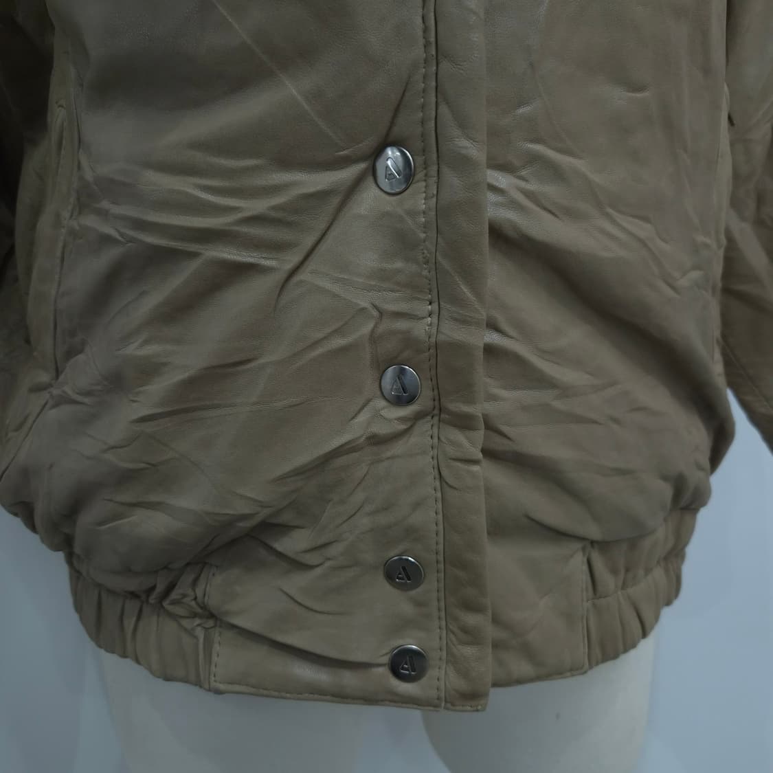 90s 양가죽 오버핏 빈티지 남녀공용 레더 자켓 상품이미지4