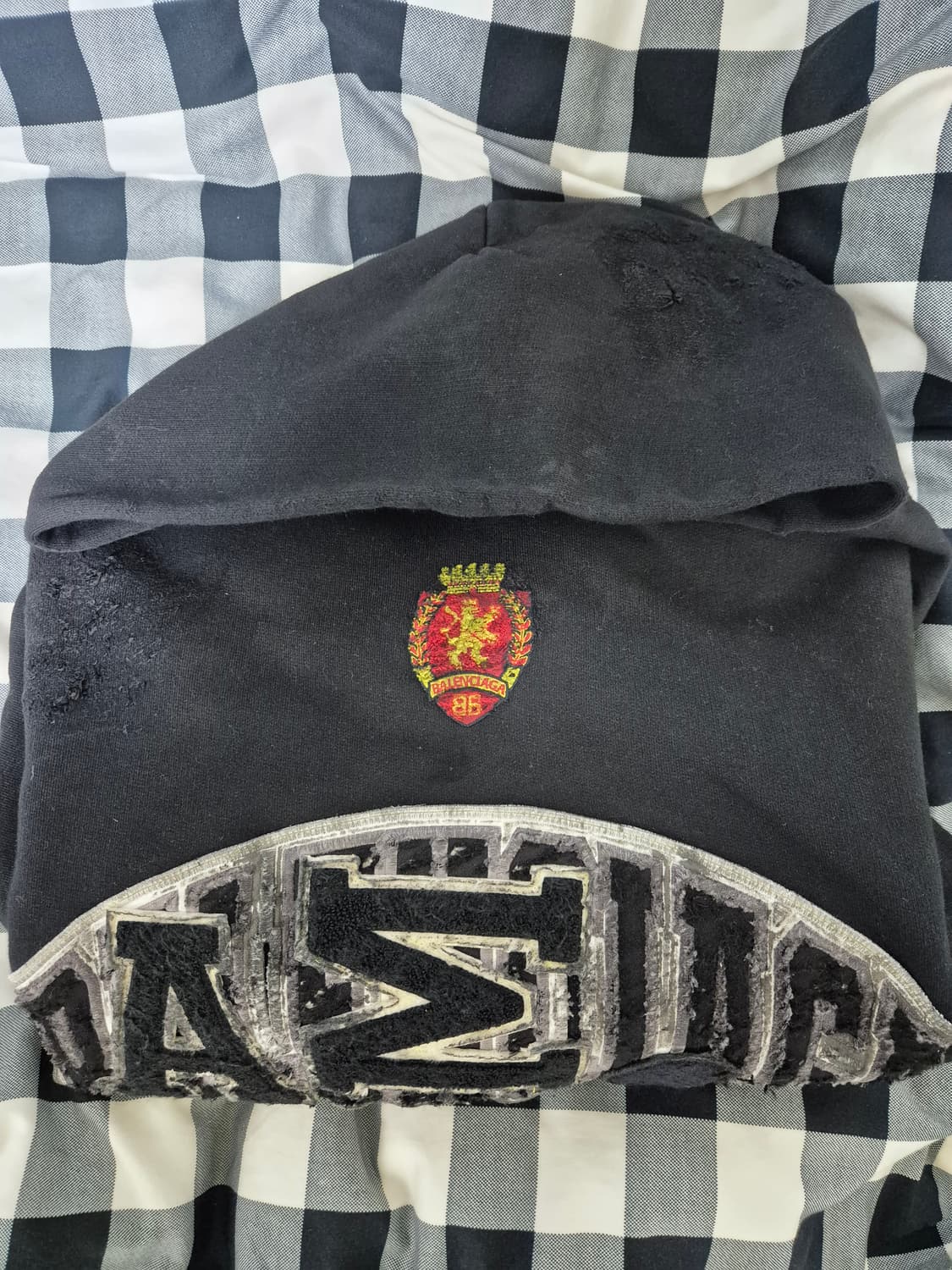 [3] 발렌시아가 스케이터 오버사이즈 후디 블랙 페이디드 상품이미지2