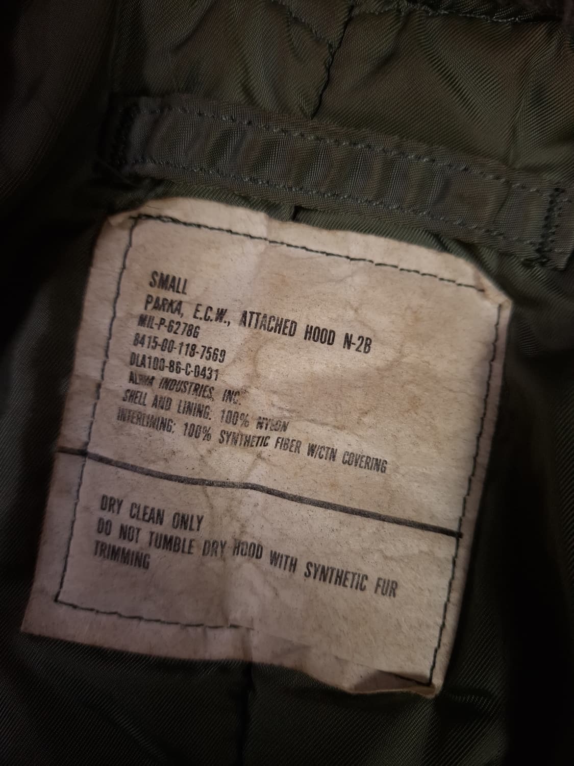 오리지날 80's 미공군 알파사 N-2B 항공자켓 상품이미지3