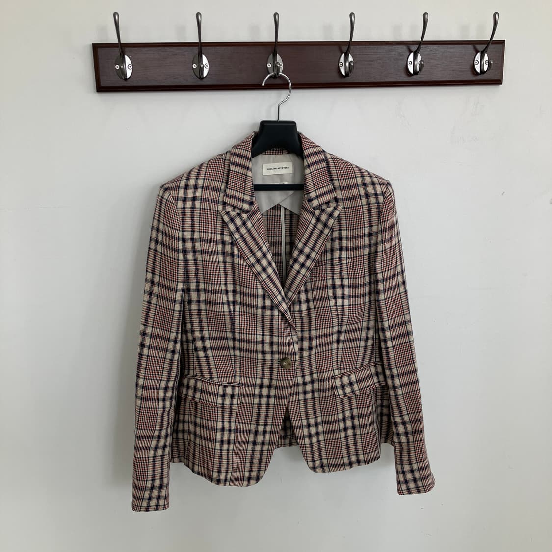 이자벨마랑 에뚜왈 체크 린넨 블레이저 자켓 상품이미지1