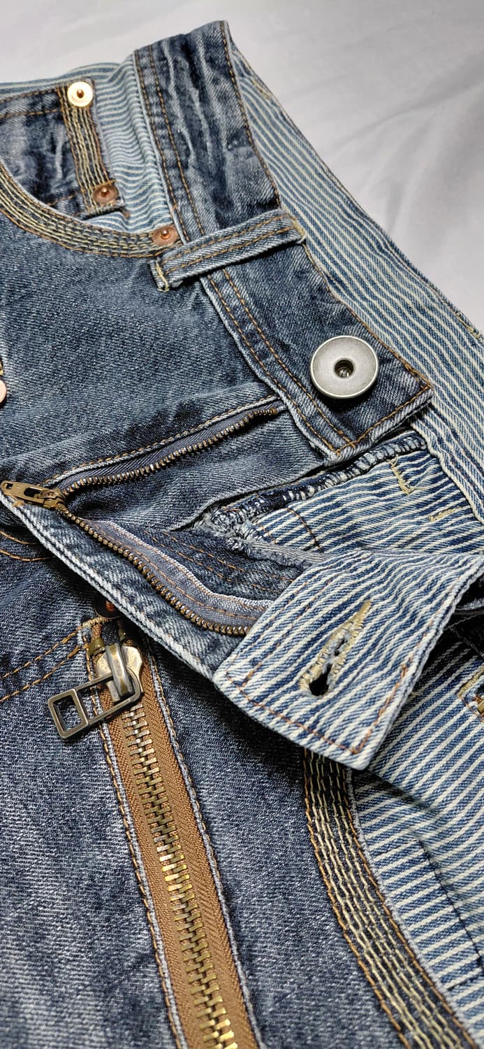 [희귀/아카이브] 일본 브랜드 Made in Heaven 멀티 지퍼 데님 상품이미지4