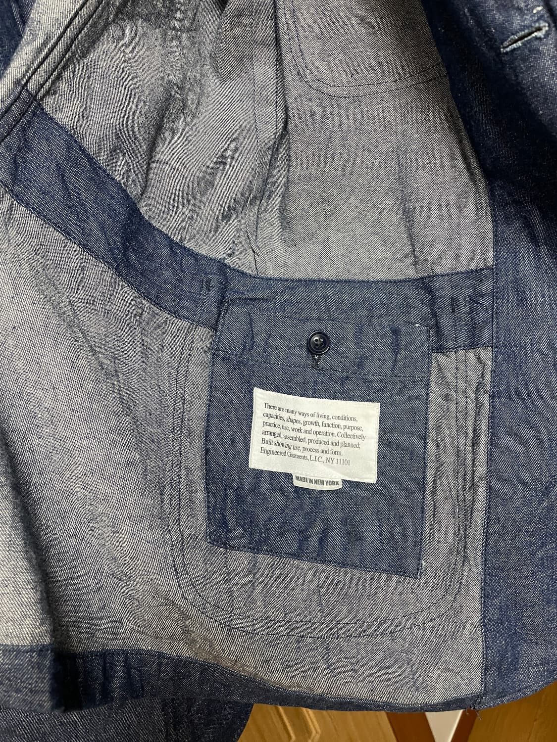 엔지니어가먼츠 베드포드 데님 자켓 인더스트리얼 블루 L 상품이미지4