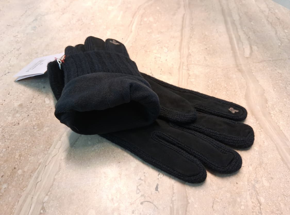 비비안 웨스트우드 스웨이드 니트 콤비 남성용 장갑 / 블랙 (새상품) 상품이미지6