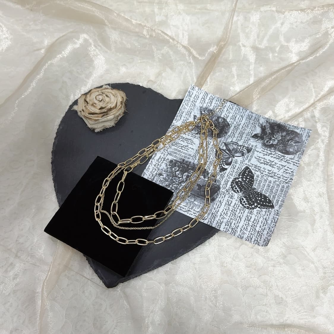 빈티지 체인 용골체인 레이어드 목걸이 상품이미지2